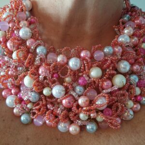 Halsband Rosa/Pastell